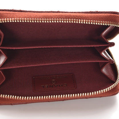 Chanel Caviar Quilted Zip Around Coin Purse Red 5 of 7