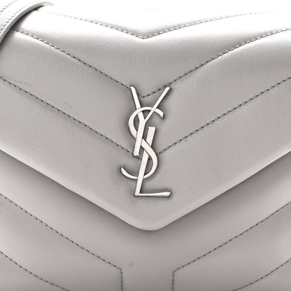 Saint Laurent Calfskin Y Quilted Monogram Toy Loulou Satchel Granite 8 of 10