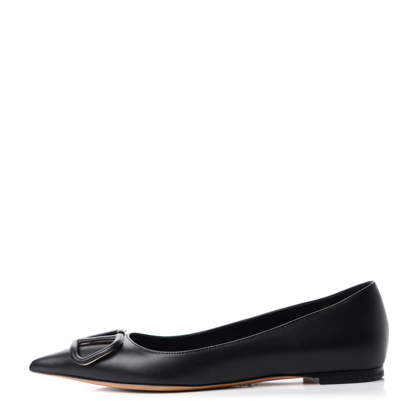 Nappa Vlogo Flats 37.5 Black