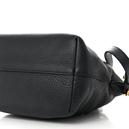 Prada Vitello Daino Small Tote Black 10 of 20