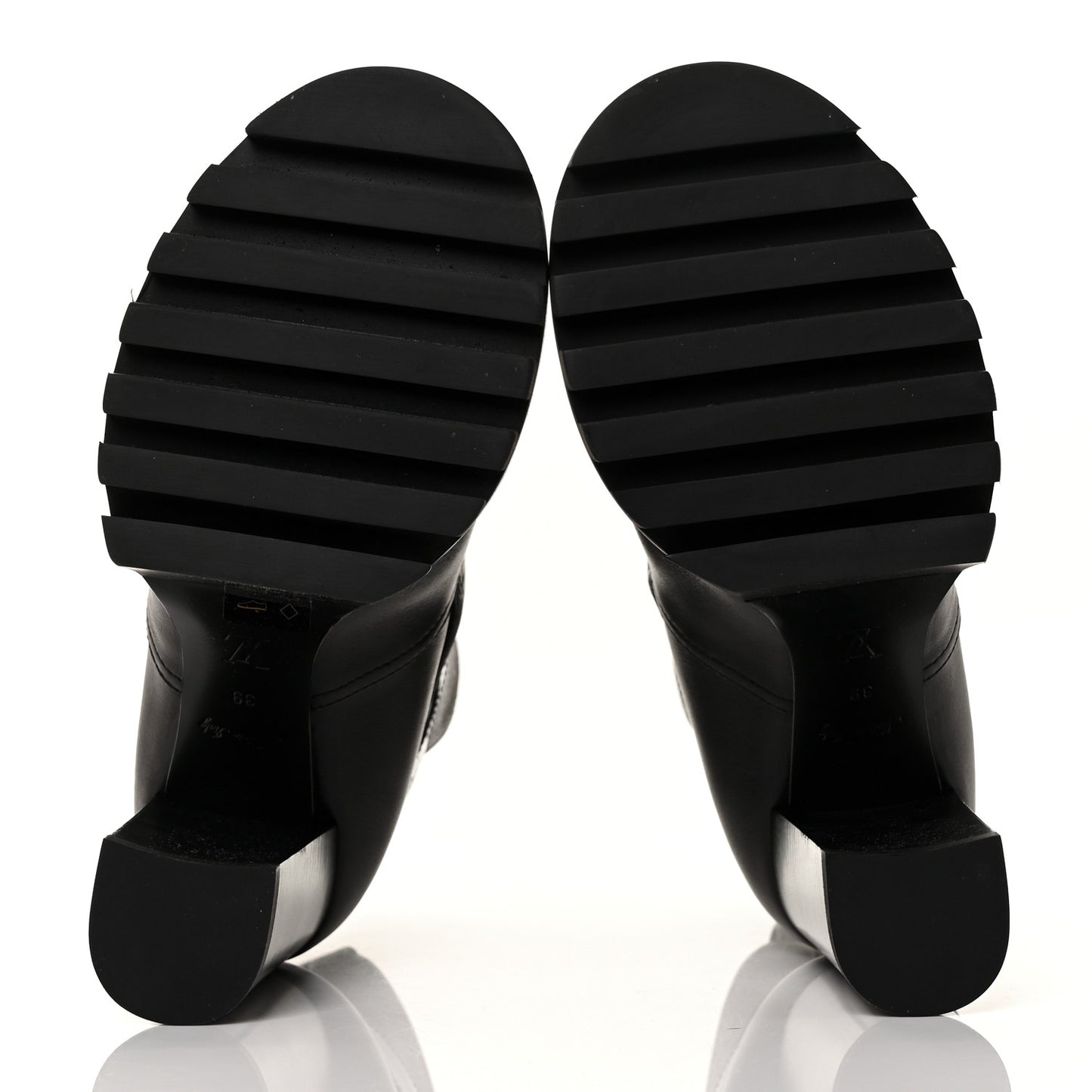 Calfskin Monogram Star Trail Ankle Boots 39 Black
