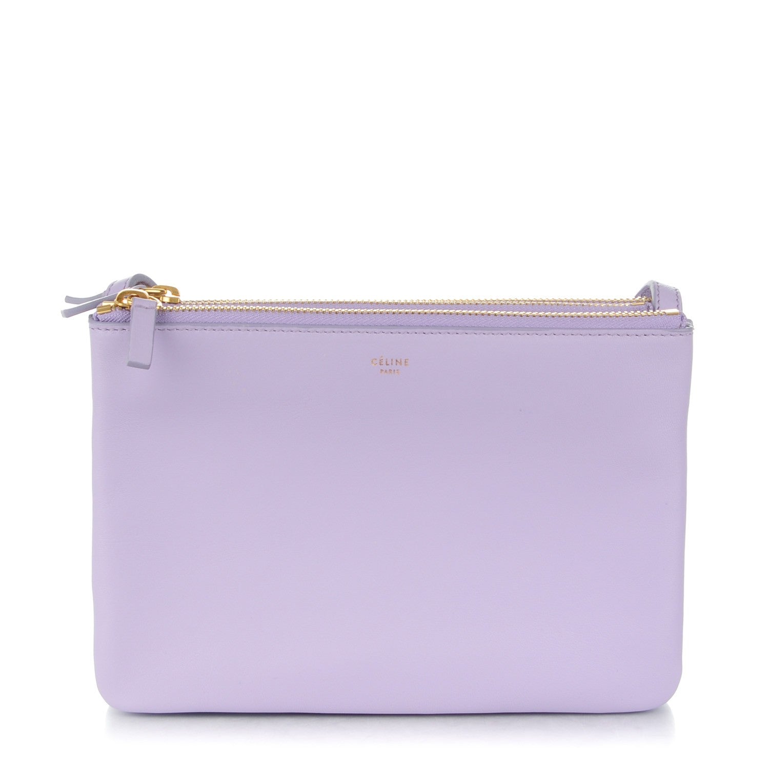 Celine Lambskin Large Trio Crossbody Bag Lilac 1 of 9