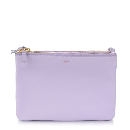 Celine Lambskin Large Trio Crossbody Bag Lilac 1 of 9
