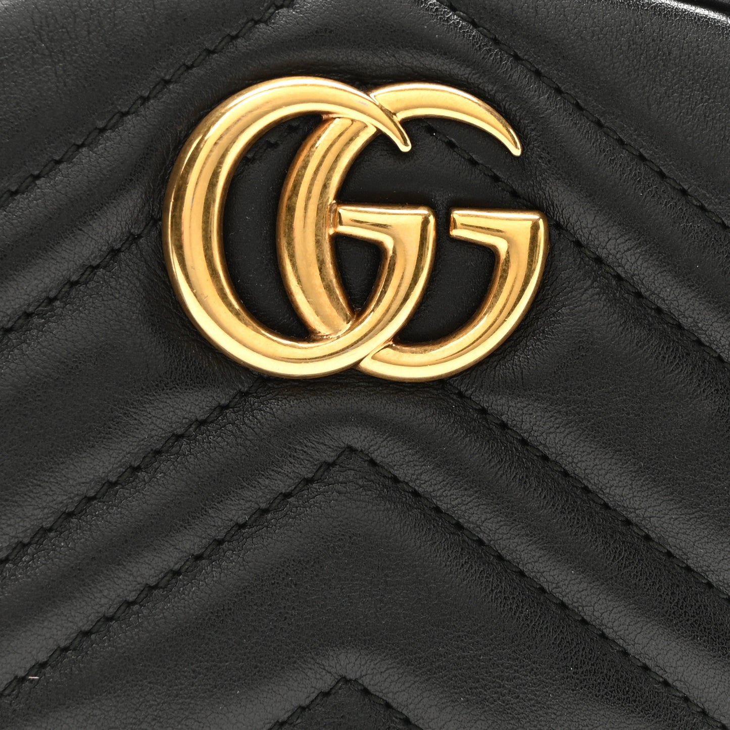 Calfskin Matelasse GG Marmont Belt Bag 75 30 Black