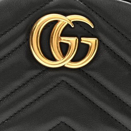 Gucci Calfskin Matelasse GG Marmont Belt Bag 75 30 Black 8 of 10