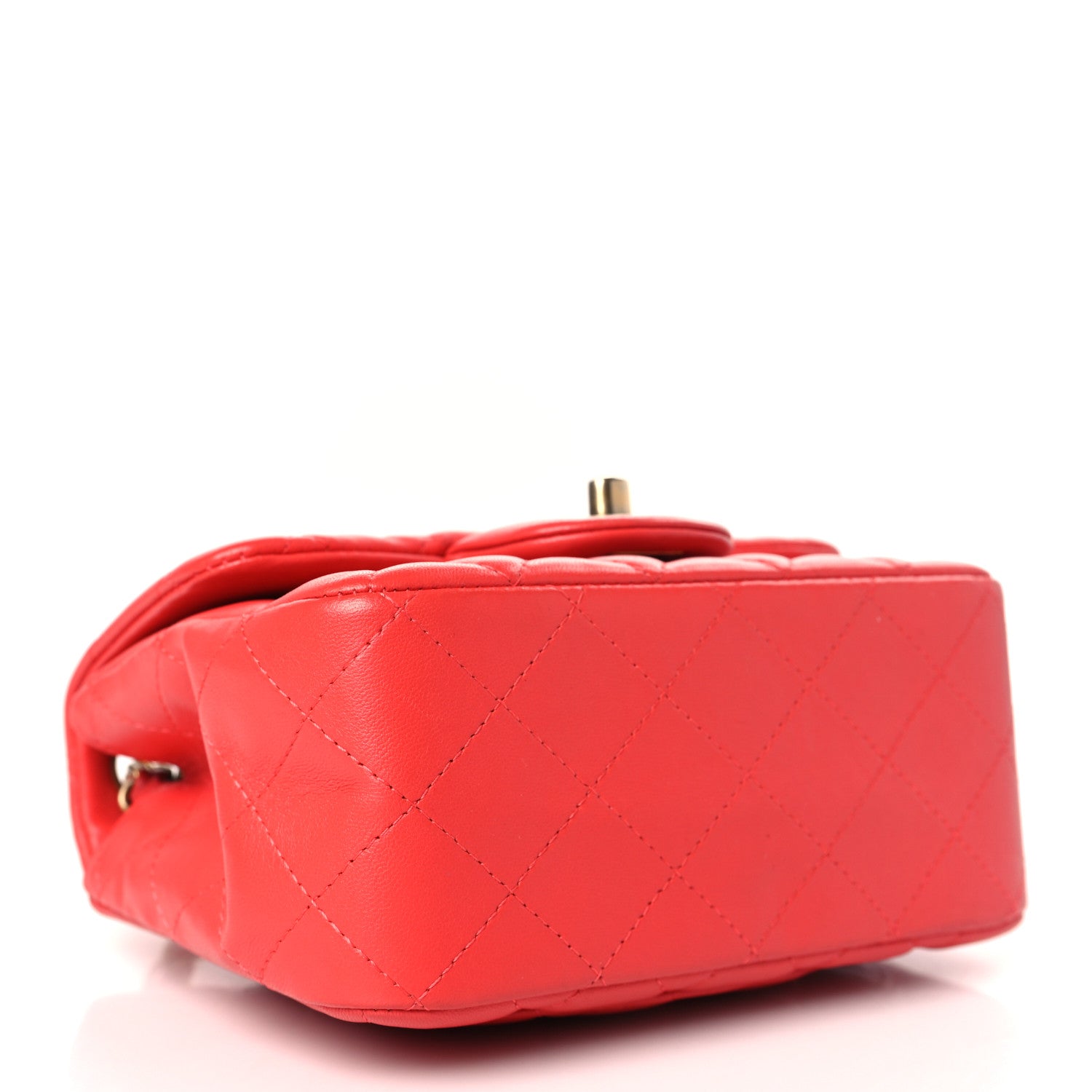 Chanel Lambskin Quilted Mini Square Flap Red 4 of 9