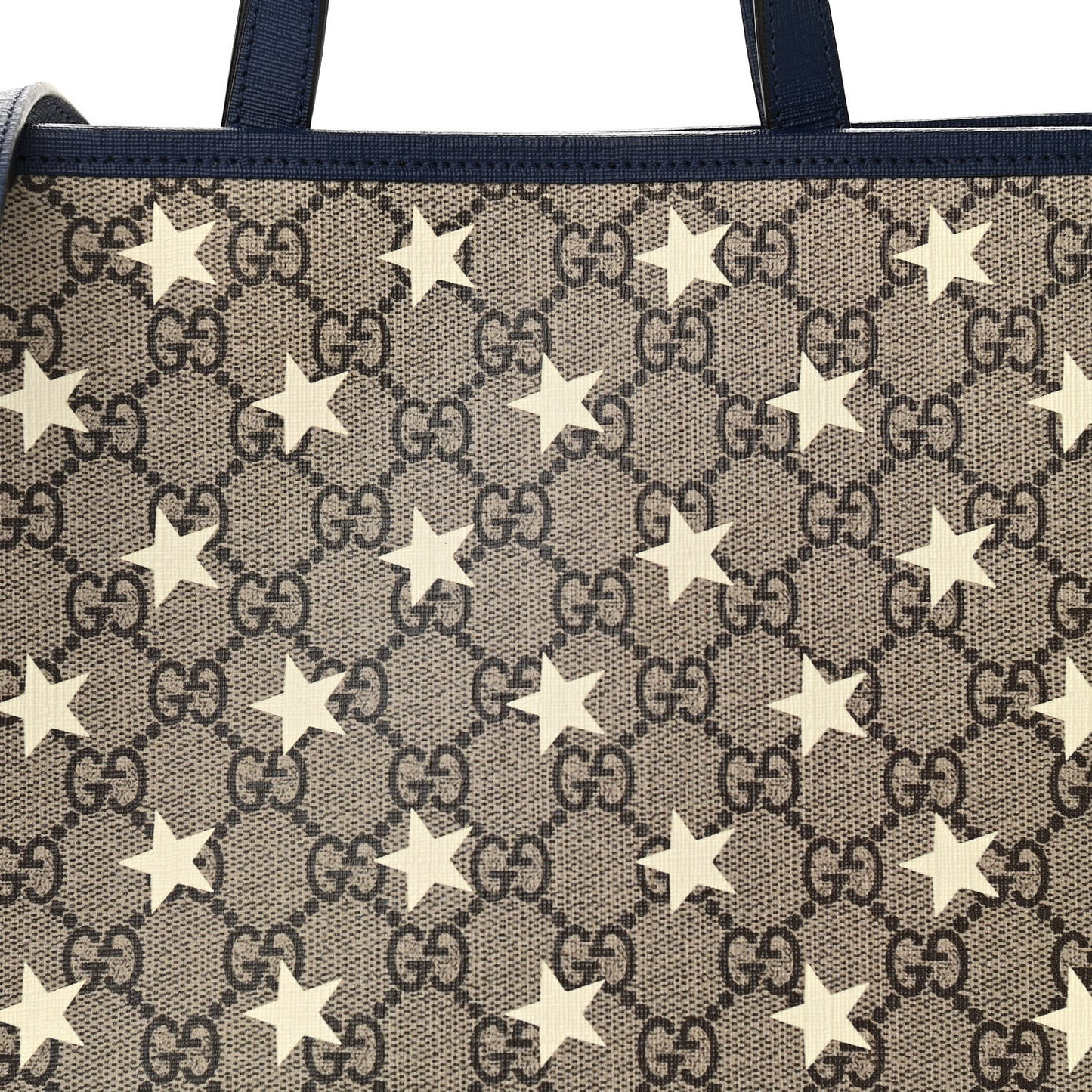 GG Supreme Monogram Stars Childrens Crossbody Tote Beige Ebony Yellow Royal