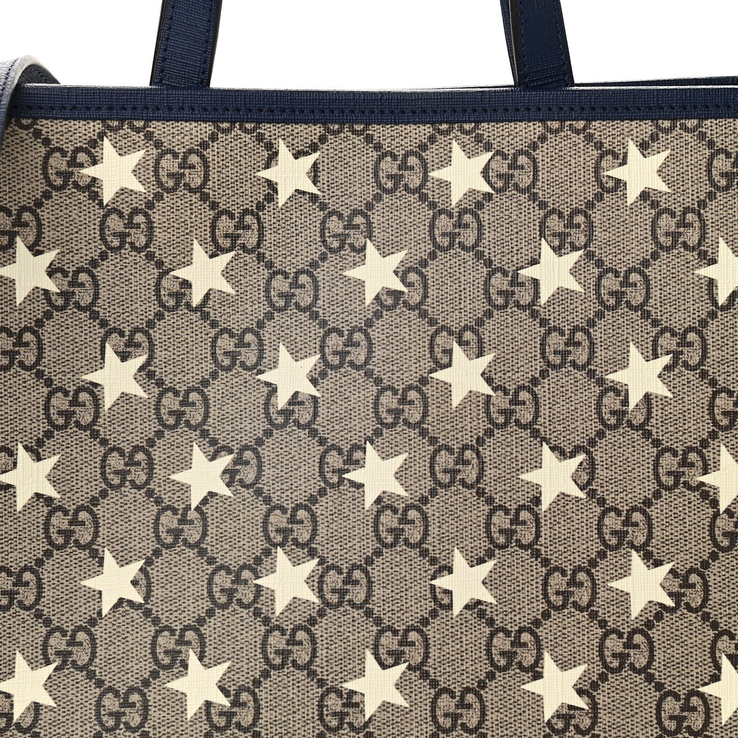 Gucci GG Supreme Monogram Stars Childrens Crossbody Tote Beige Ebony Yellow Royal 8 of 10