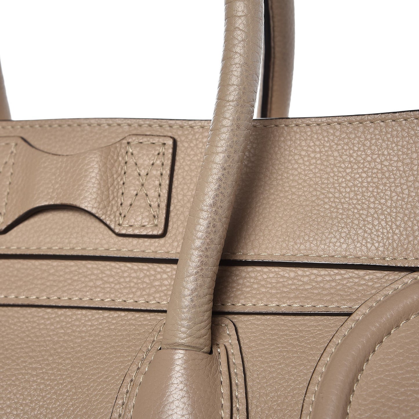 Drummed Calfskin Mini Luggage Dune