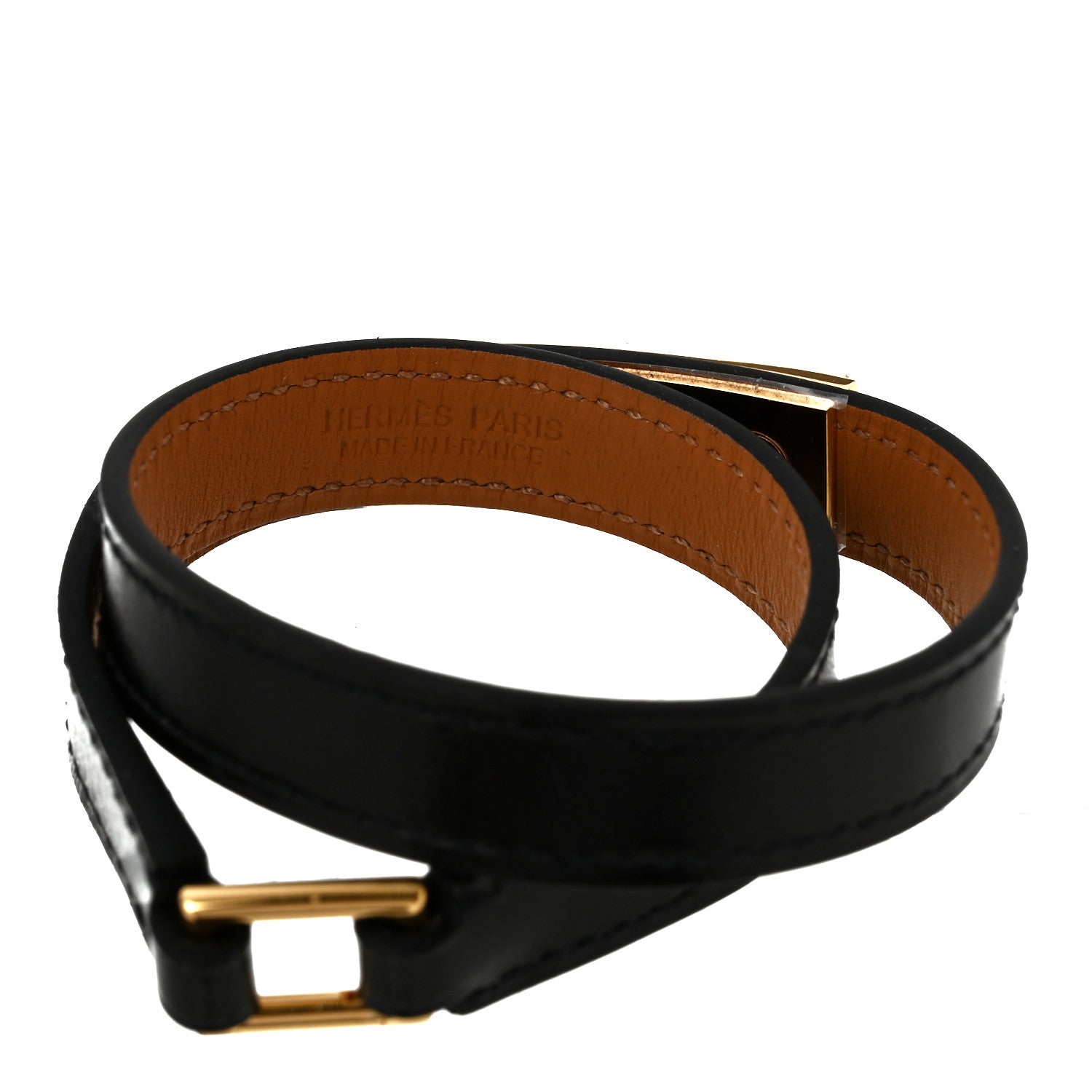 Hermes Swift Rivale Double Tour Bracelet S Black 4 of 7
