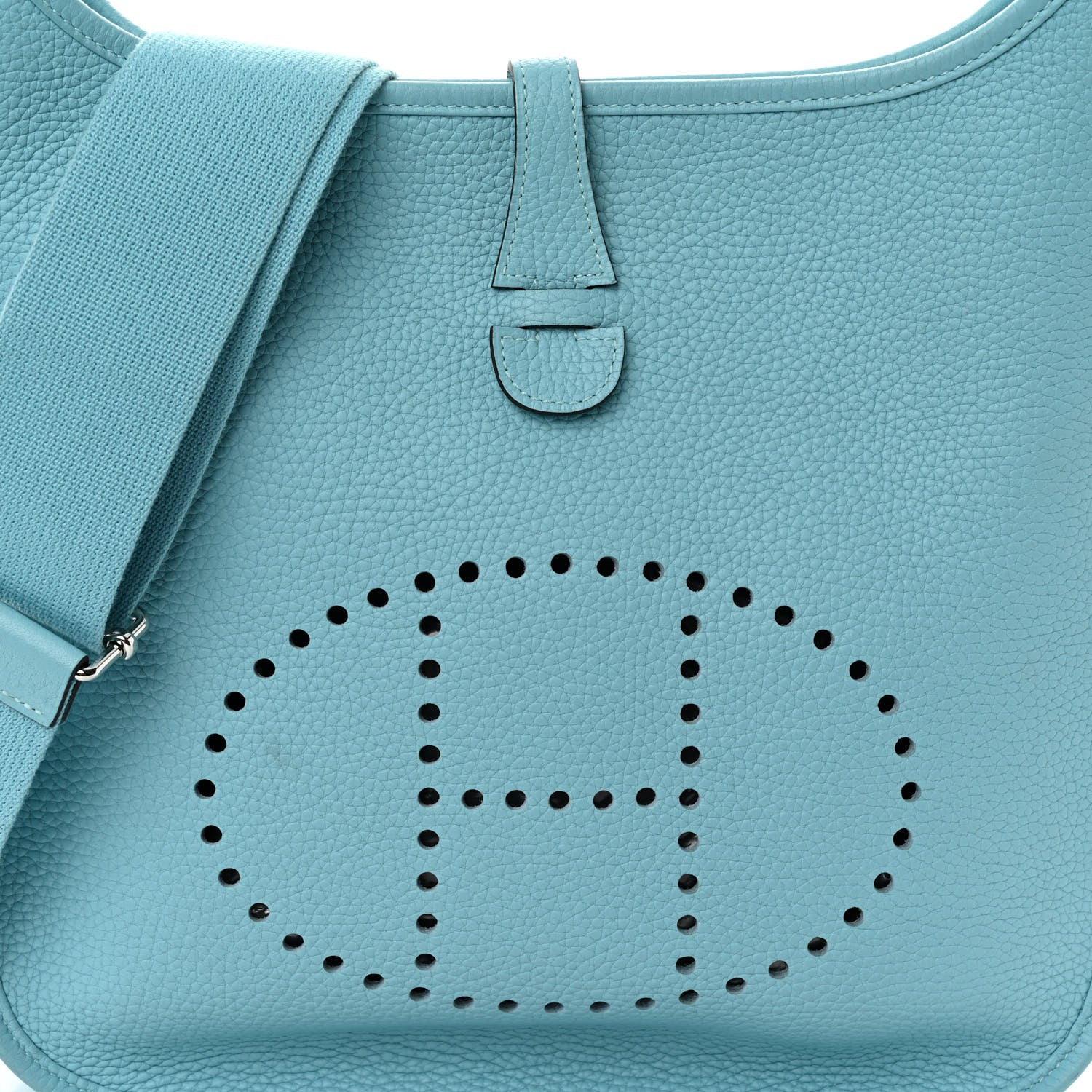 Hermes Taurillon Clemence Evelyne III PM Bleu Atoll 7 of 9