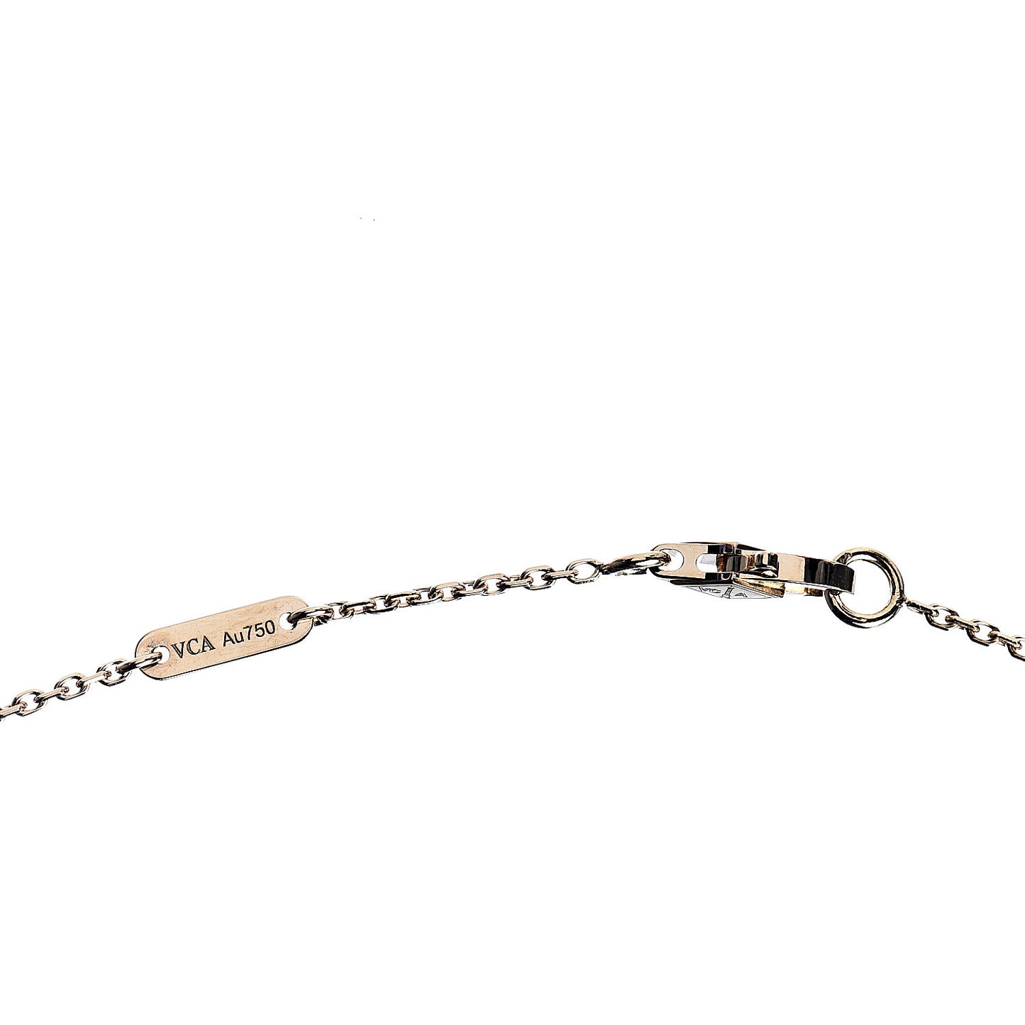 18K Yellow Gold Mother of Pearl Sweet Alhambra Pendant Necklace