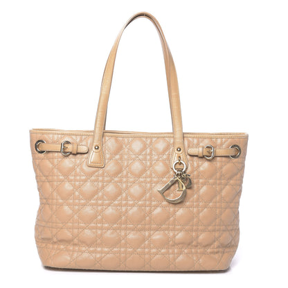 Christian Dior Coated Canvas Cannage Small Panarea Tote Beige 1 of 30