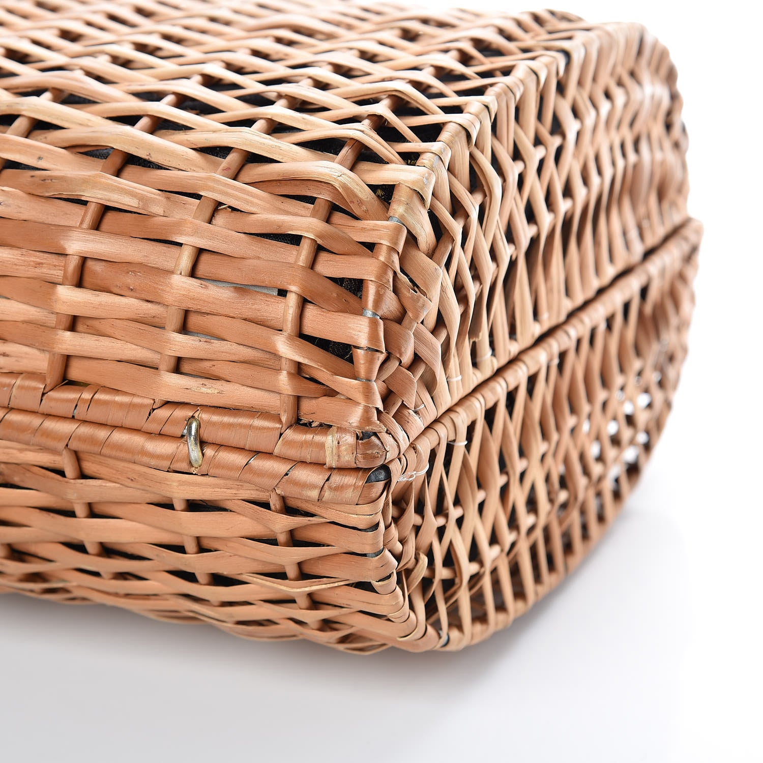Fendi Woven Straw Wicker Bag Brown 6 of 13