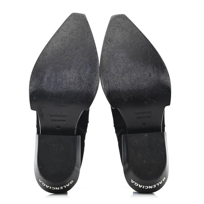 Balenciaga Suede Santiag Western Boots 36 Black 4 of 4