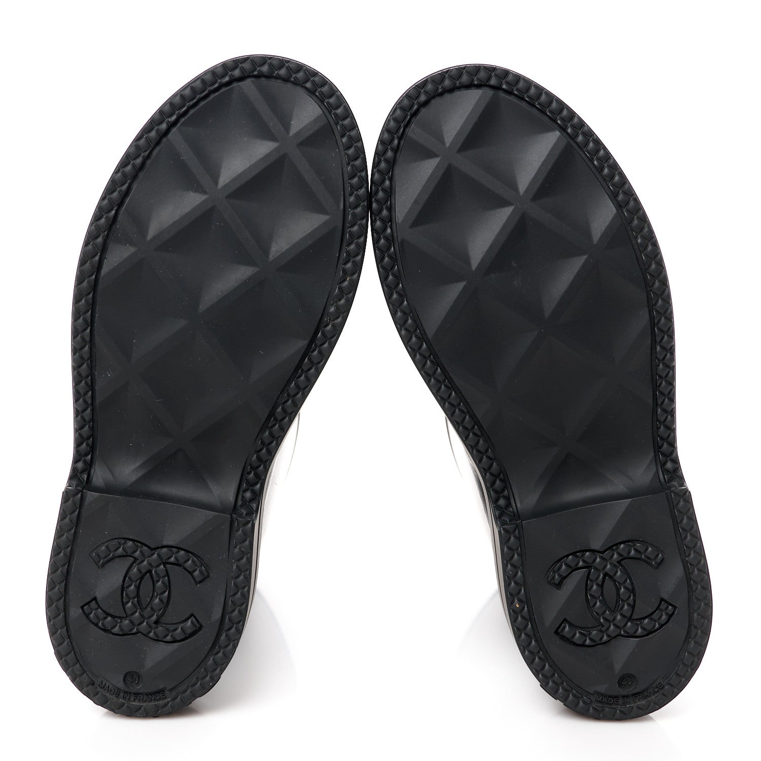 Chanel Caoutchouk CC High Boots 40 Black 5 of 9