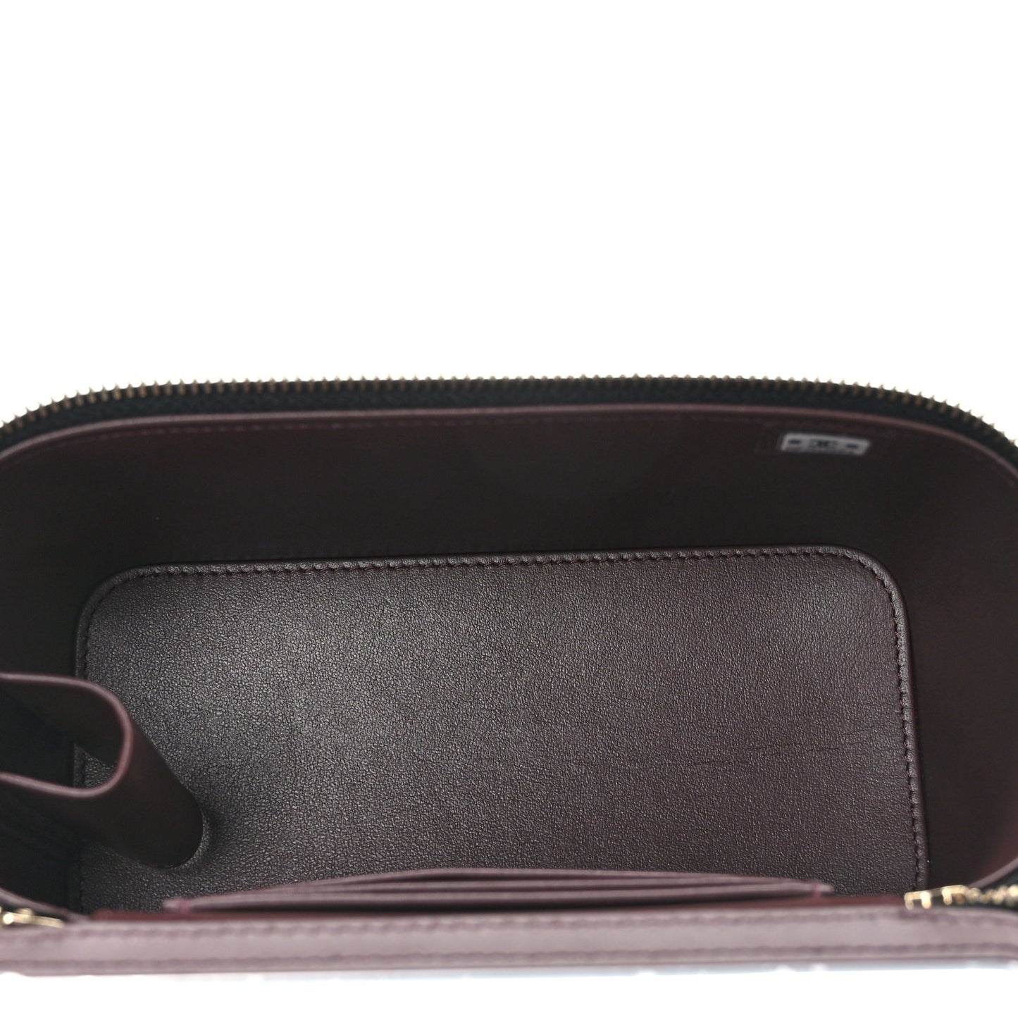 Caviar Quilted Small Vanity Case With Chain Black