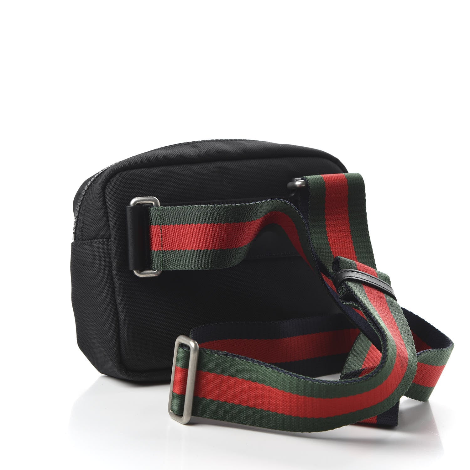 Gucci Canvas Web Tiger Embroidered Messenger Bag Black 3 of 10