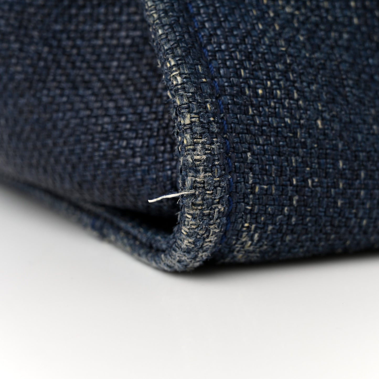 Woven Straw Large Deauville Tote Blue