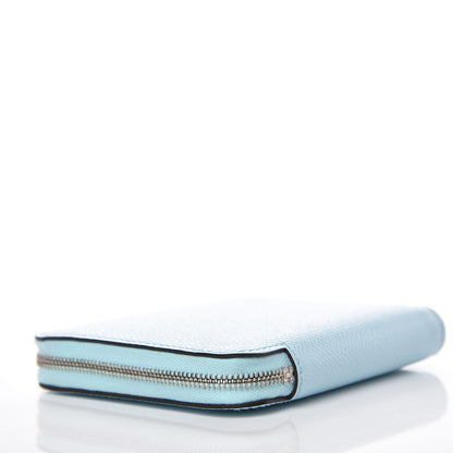 Hermes Epsom Silk'In Compact Wallet Bleu Zephyr 4 of 8