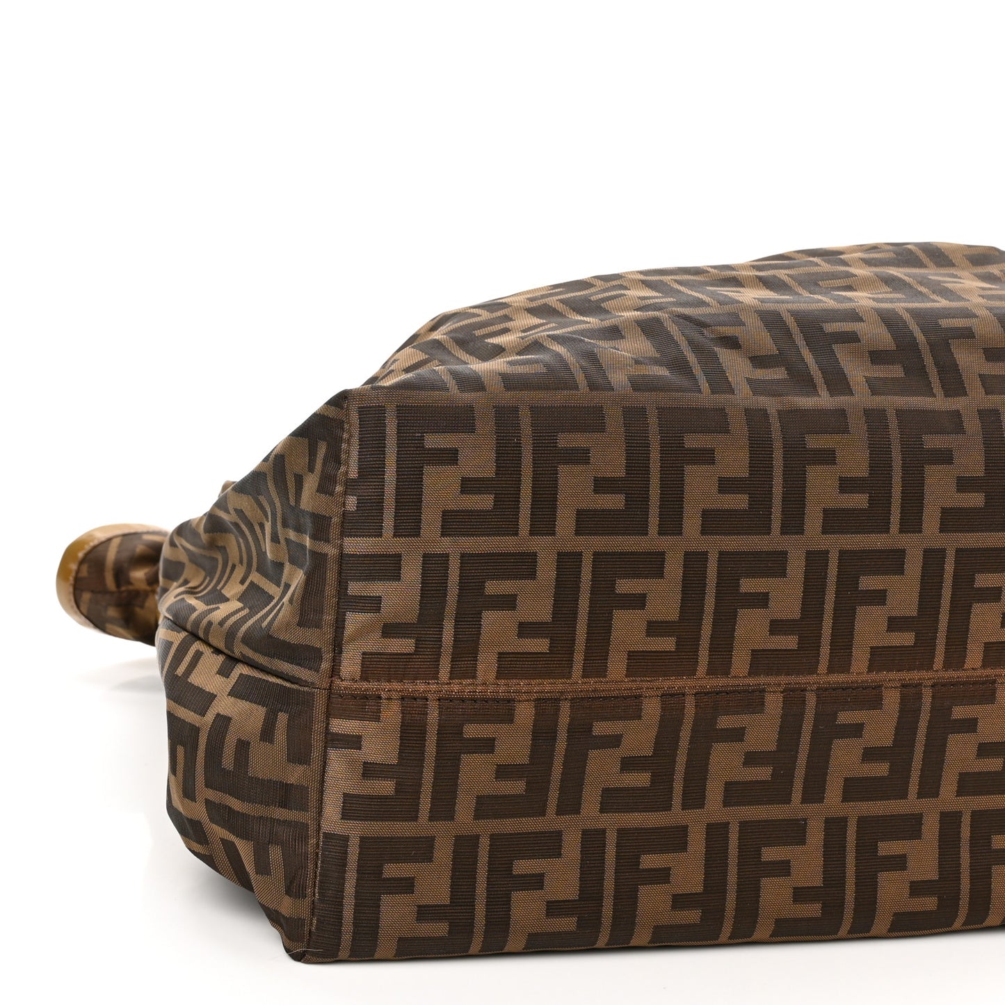 Nylon Patent Zucca Large Chef Shopper Tote Tobacco