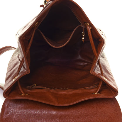 Chanel Caviar CC Backpack Brown 4 of 14