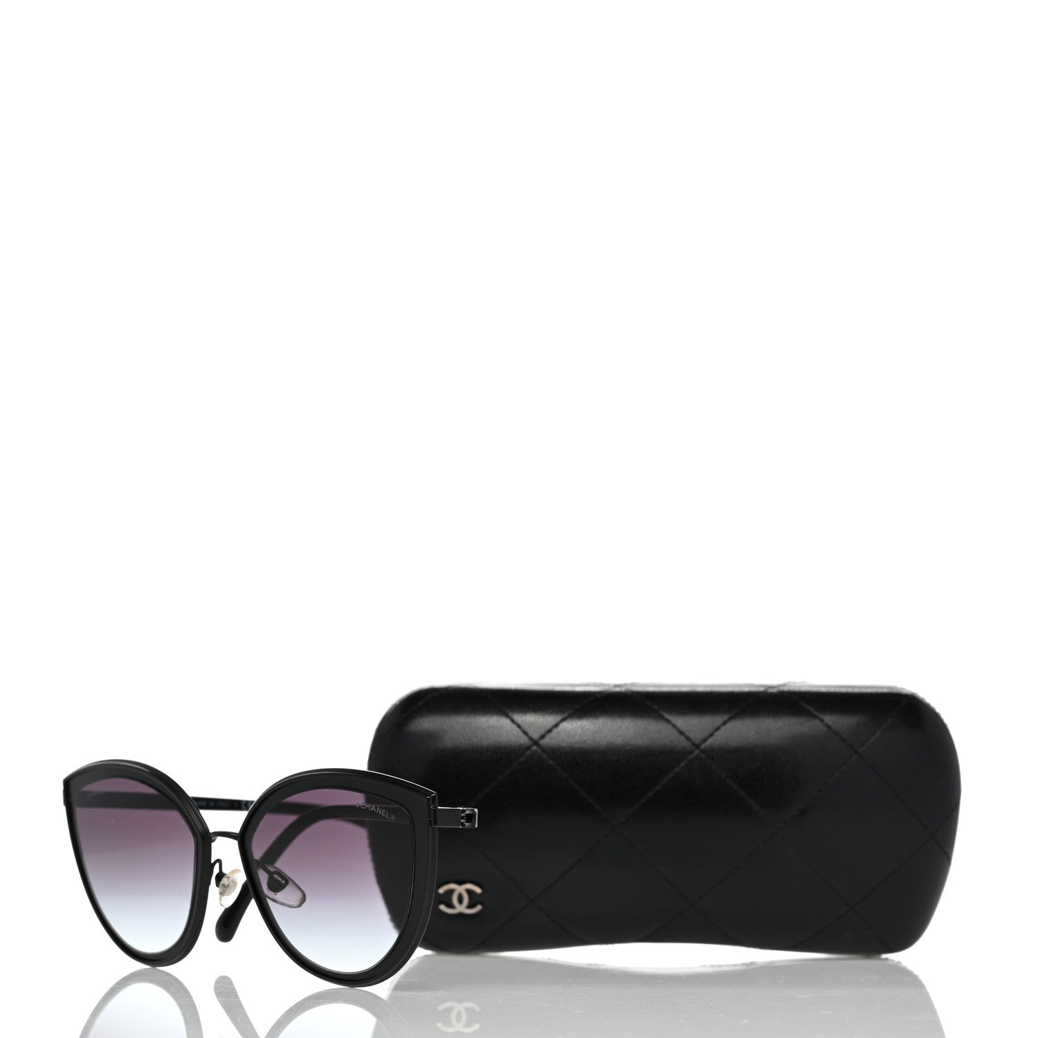 Chanel Cat Eye Sunglasses 4222 Black 8 of 8
