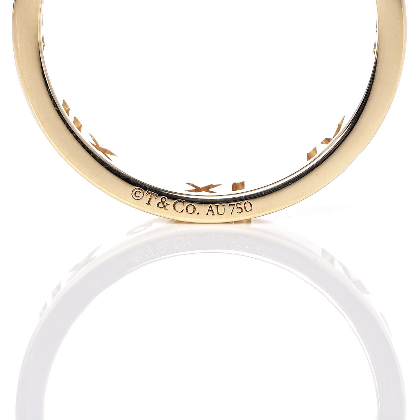 18K Yellow Gold Diamond Atlas Pierced Ring 47 4