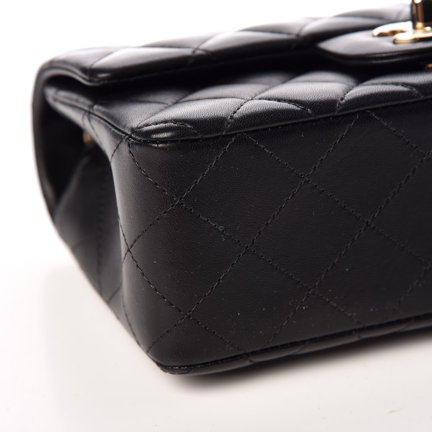 Chanel Lambskin Quilted Mini Rectangular Flap Black 5 of 10