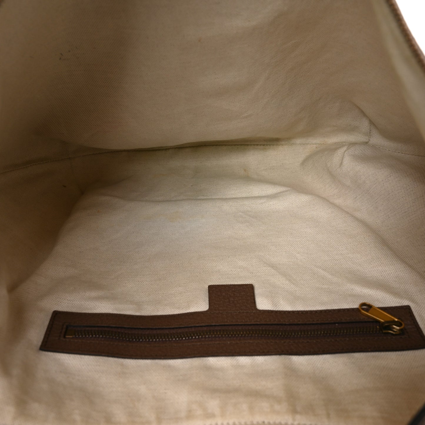 GG Supreme Monogram Web Ophidia Half Moon Hobo Brown