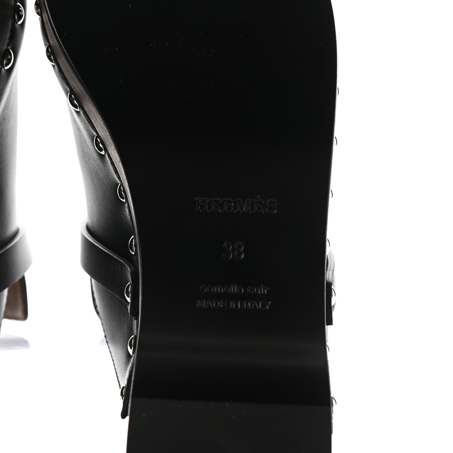Calfskin Carlotta Mules 38 Black