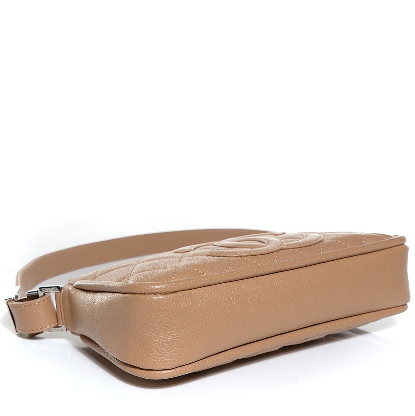 Caviar Quilted Shoulder Bag Beige