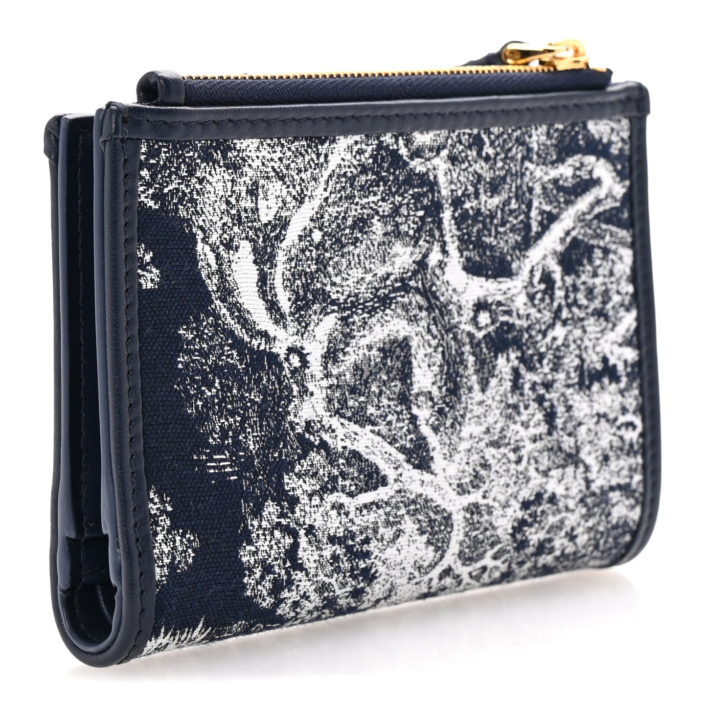 Toile De Jouy Reverse Jacquard 30 Montaigne Wallet Blue