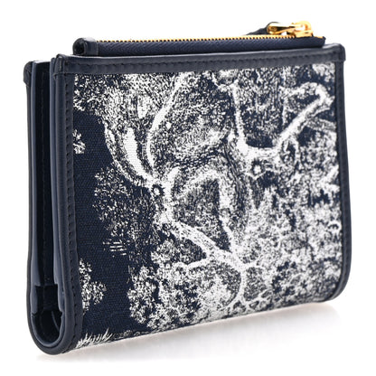 Christian Dior Toile De Jouy Reverse Jacquard 30 Montaigne Wallet Blue 3 of 8
