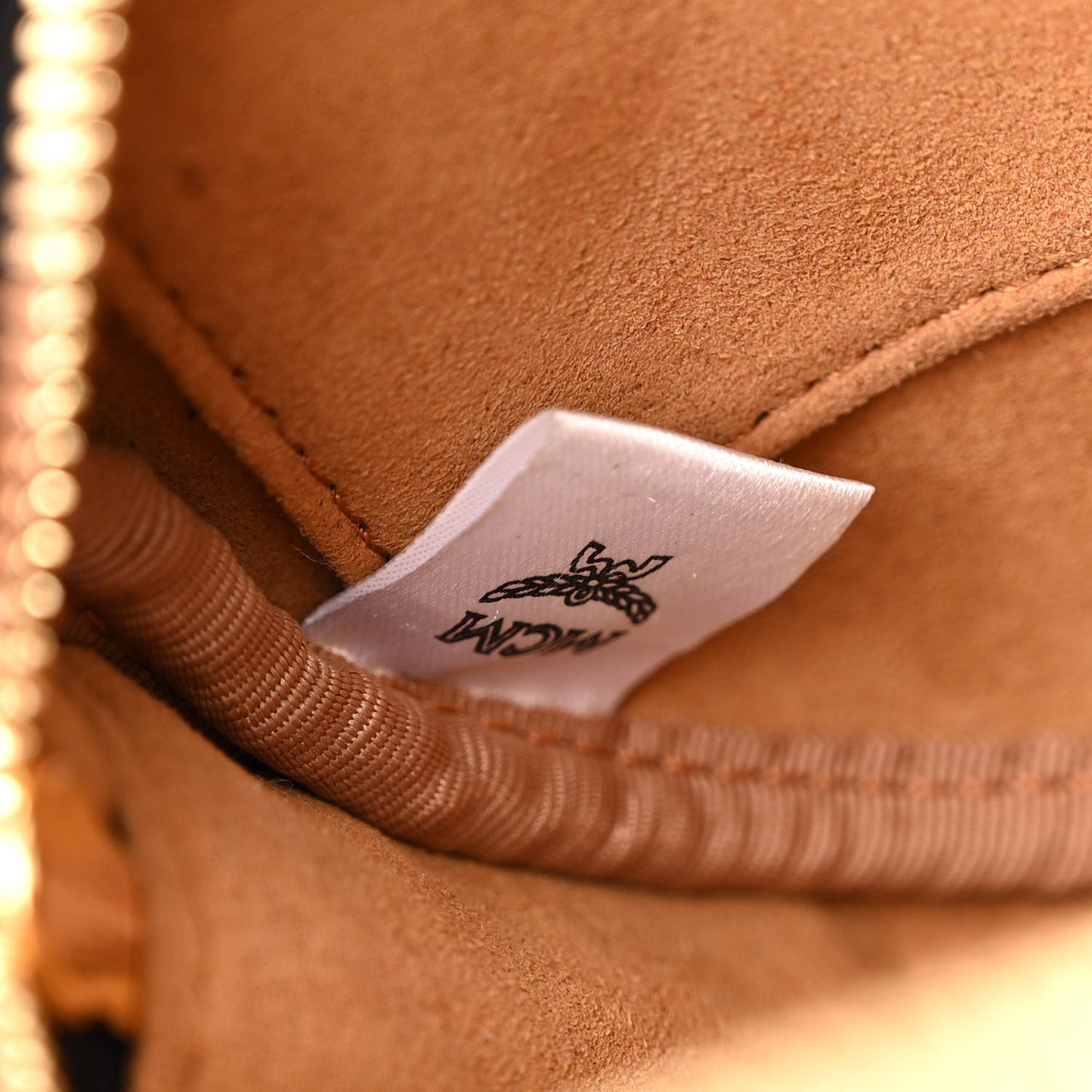 Visetos Studded Orkestra Round Crossbody Cognac