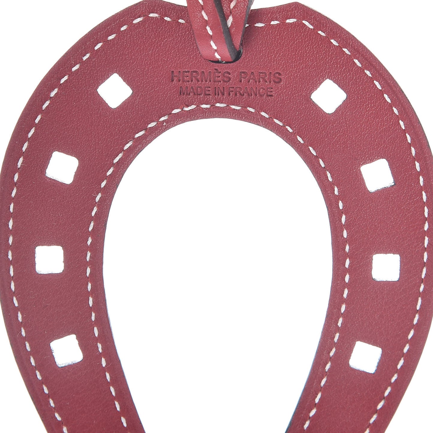 Swift Paddock Horseshoe Bag Charm Sanguine