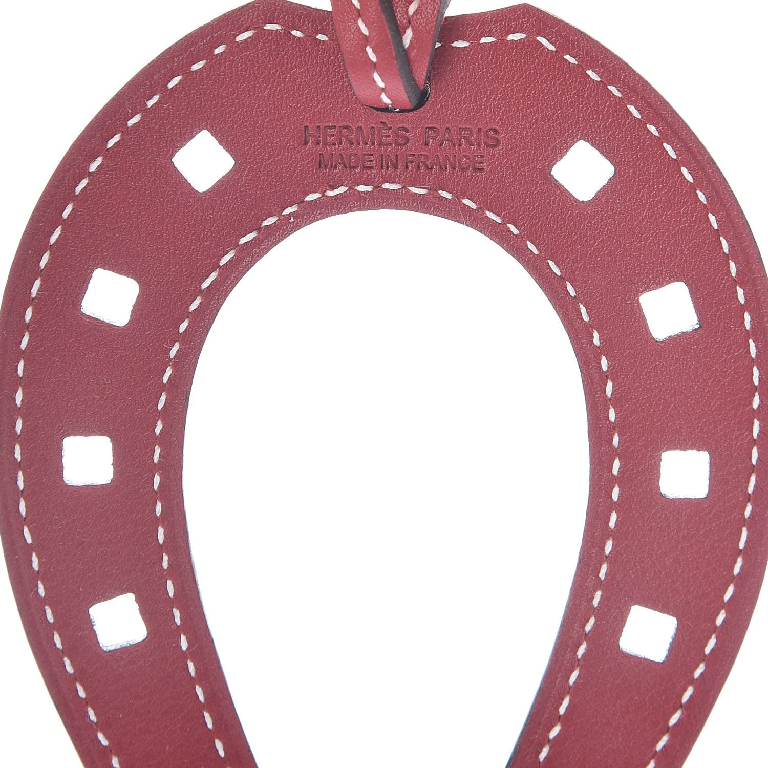 Hermes Swift Paddock Horseshoe Bag Charm Sanguine 3 of 4