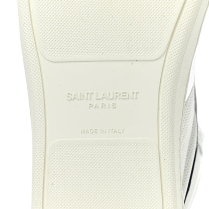 Saint Laurent Metallic Calfskin Mens Perforated Court Classic SL/10H High Top Sneakers 41 Silver 6 of 9