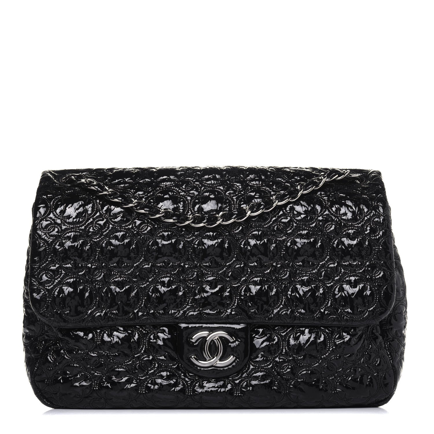 Chanel Vinyl Rock In Moscow Single Flap Black 1 of 12