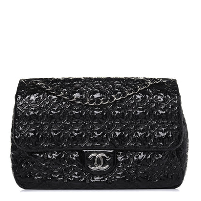 Chanel Vinyl Rock In Moscow Single Flap Black 1 of 12