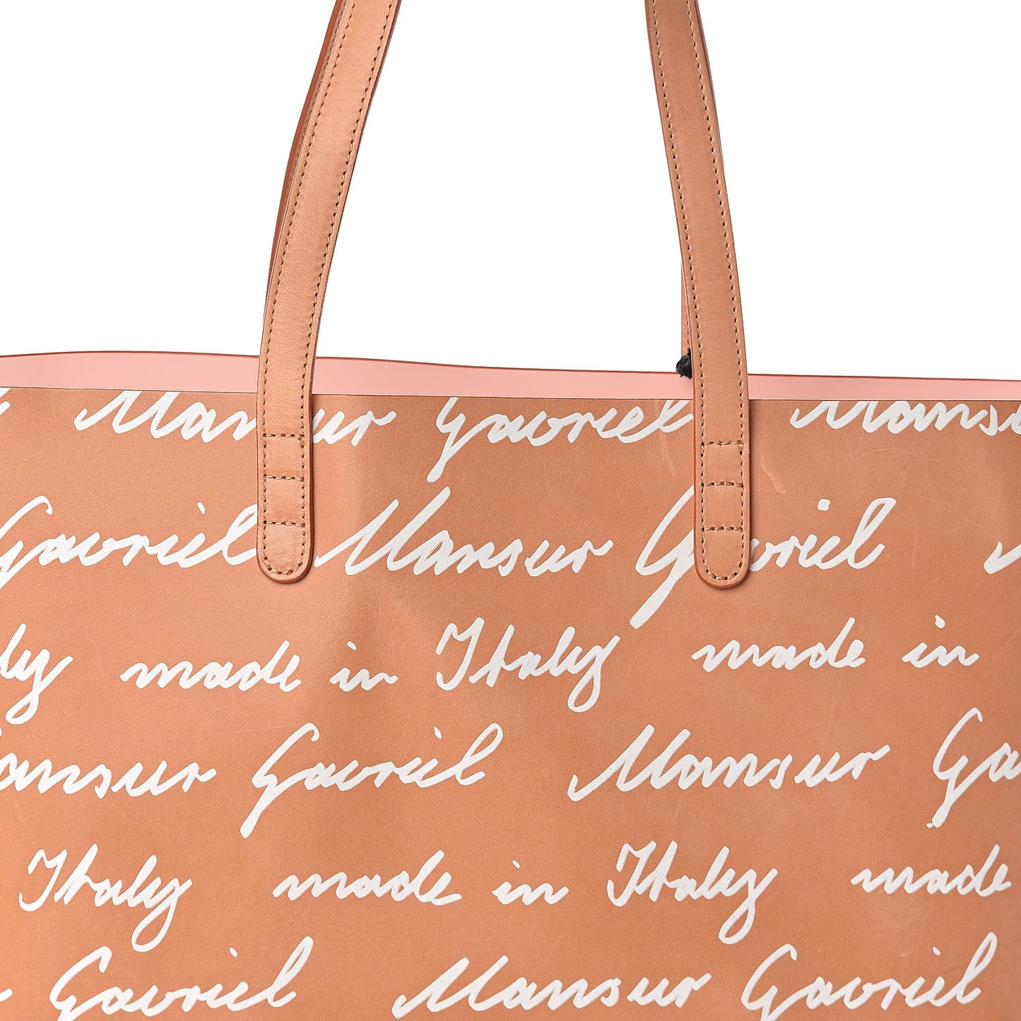 Calfskin Small Logo Shopping Tote Caros