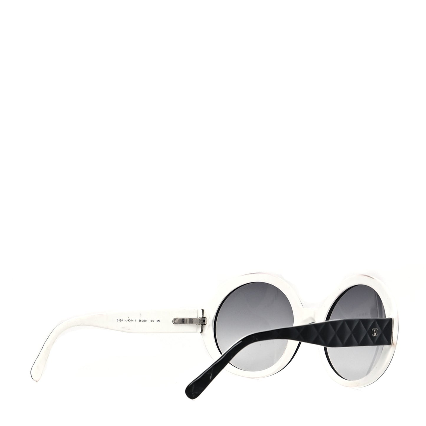 Quilted CC Mod Sunglasses 5120 Black White