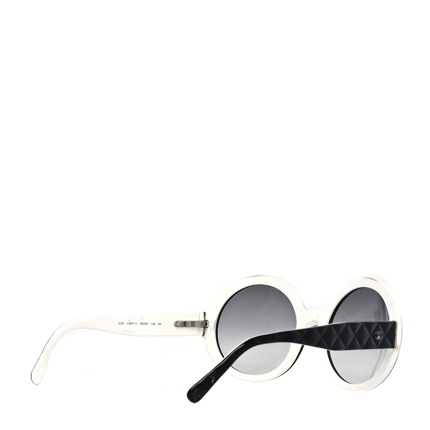 Chanel Quilted CC Mod Sunglasses 5120 Black White 4 of 8
