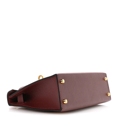 Hermes Madame Calfskin Mini Kelly Sellier 20 Rouge H 4 of 11