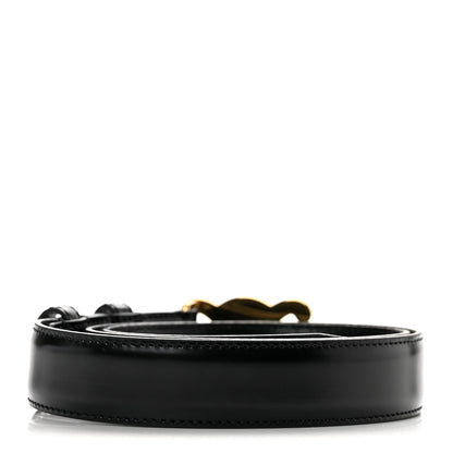 Celine Box Calfskin Medium 25mm Triomphe Belt 70 28 Black 2 of 6