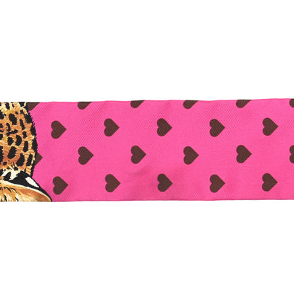 Hermes Silk Jungle Love Love Twilly Rose Vif Bleu Roy 5 of 5