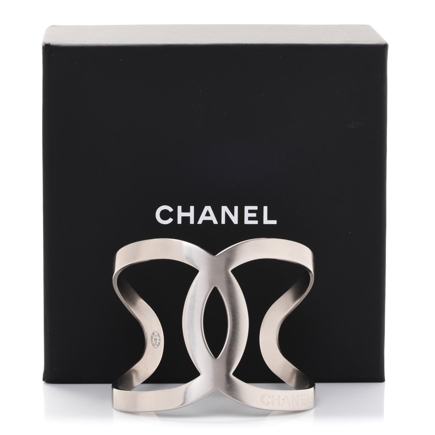 Chanel Metal CC Cuff Silver 5 of 5