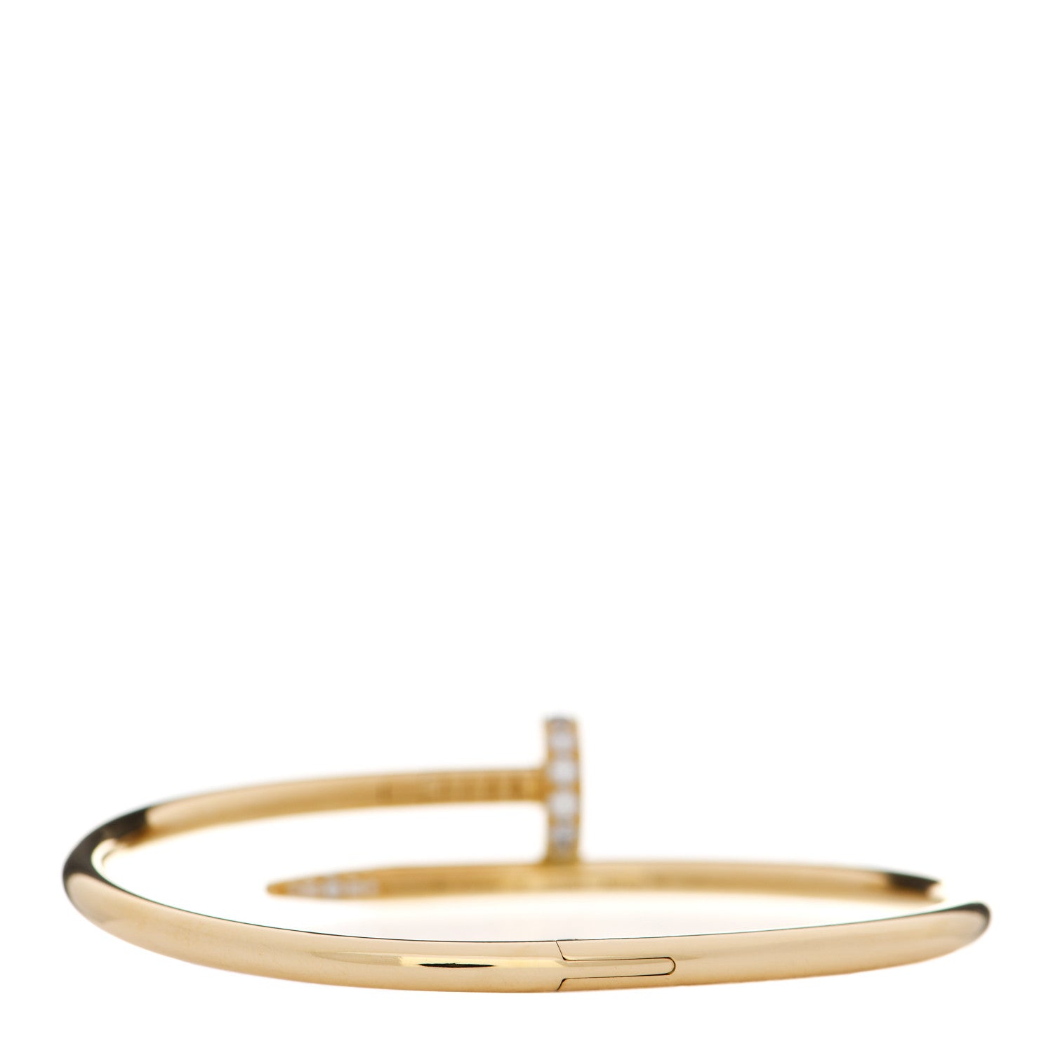 Cartier 18K Yellow Gold Diamond Juste Un Clou Bracelet 17 2 of 5