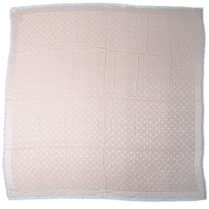 Louis Vuitton Silk Wool Monogram Denim Shawl Rose 3 of 5