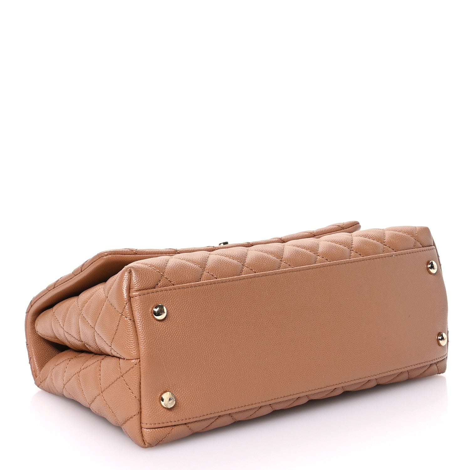 Chanel Caviar Quilted Small Coco Handle Flap Beige 4 of 11